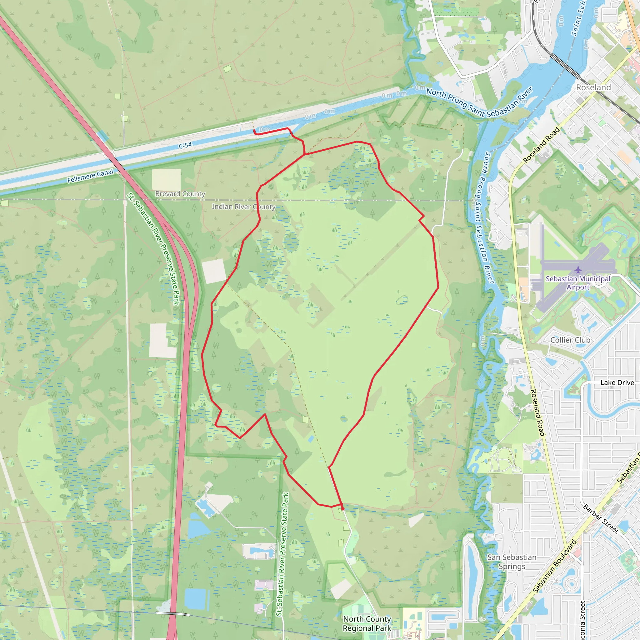 Blue Trail to C 54 Canal mobile static map