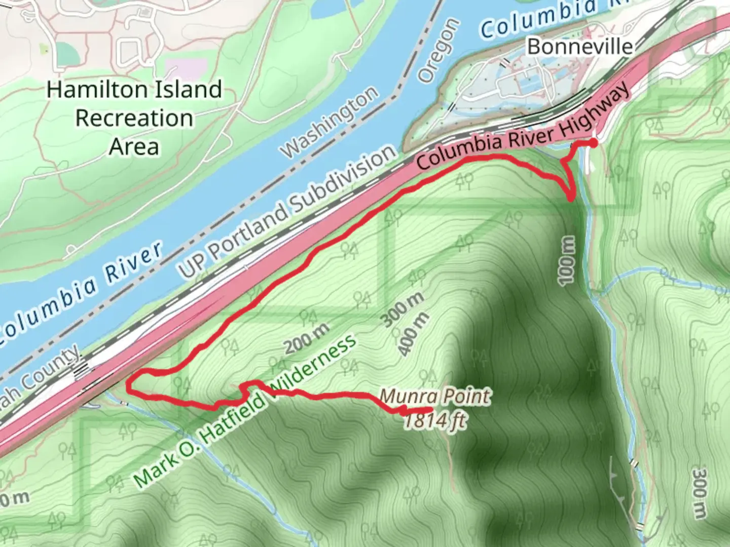 An image depicting the trail Munra Point via Gorge Trail and its surrounding area.