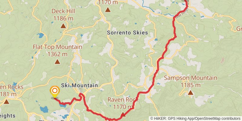 Mountains-to-Sea Trail stage 28 Map