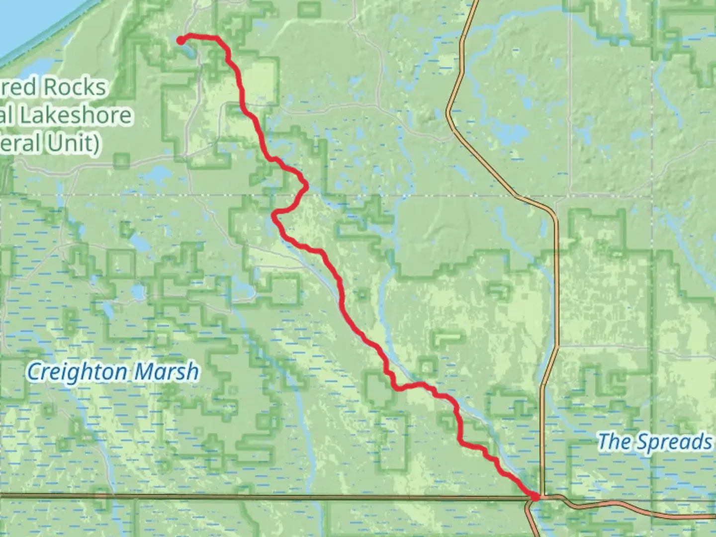 An image depicting the trail Fox River Pathway and its surrounding area.