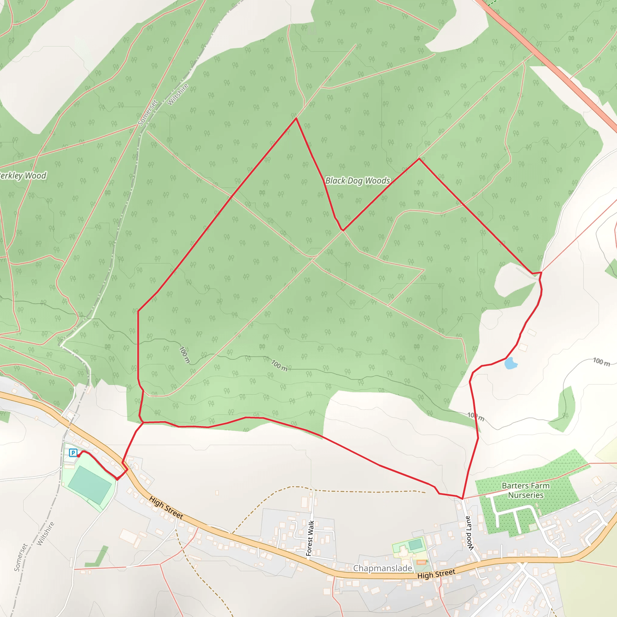 Black Dog Woods Loop mobile static map