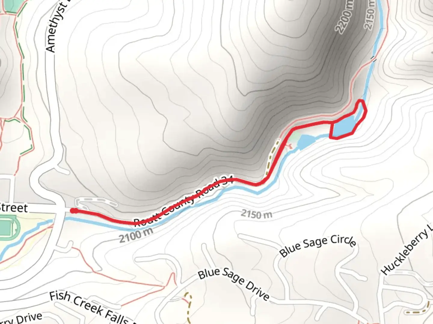 An image depicting the trail Routt County Road Walk and its surrounding area.