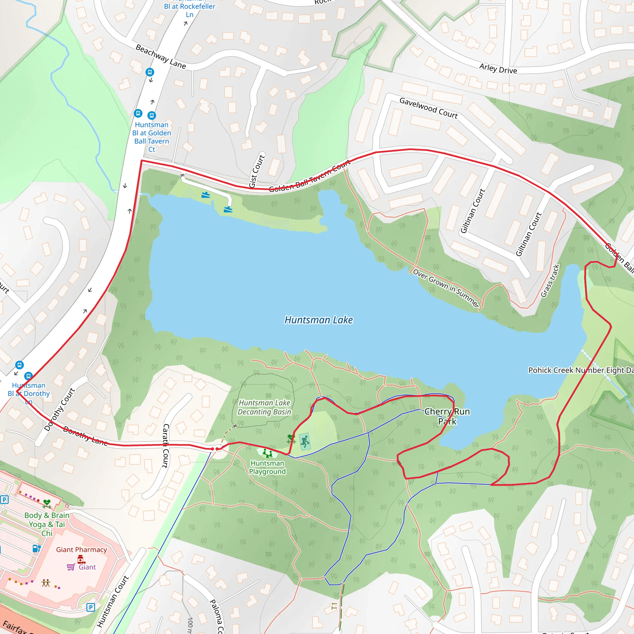 Huntsman Lake Loop mobile static map