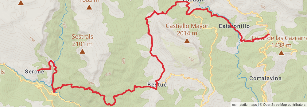 GR 15 - Subpyrenean Path stage 7 Map