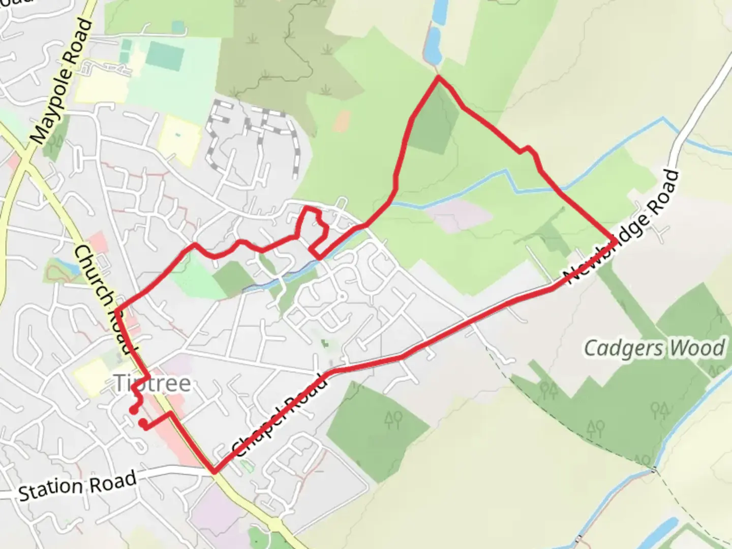 An image depicting the trail Tiptree Loop and its surrounding area.