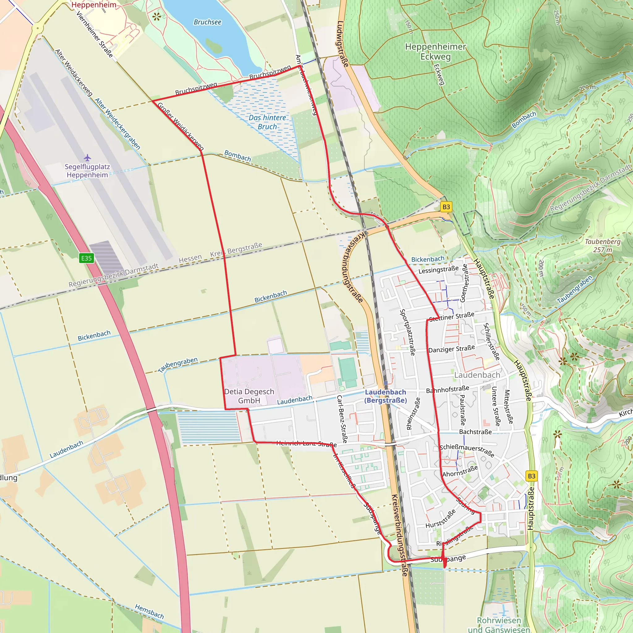 Bruchsee from Suedspange mobile static map
