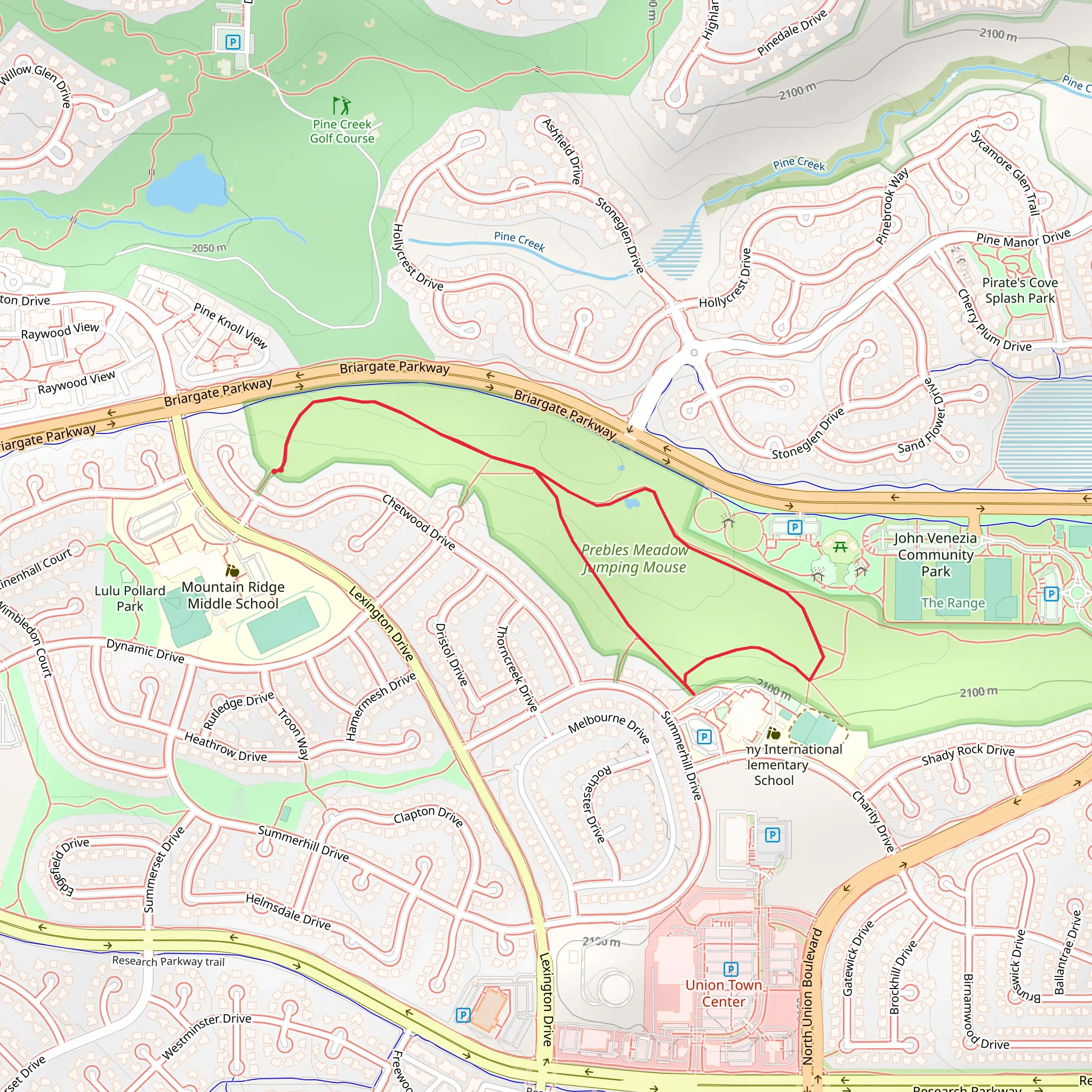 Chetwood De Road Loop Walk - Pine Creek mobile static map