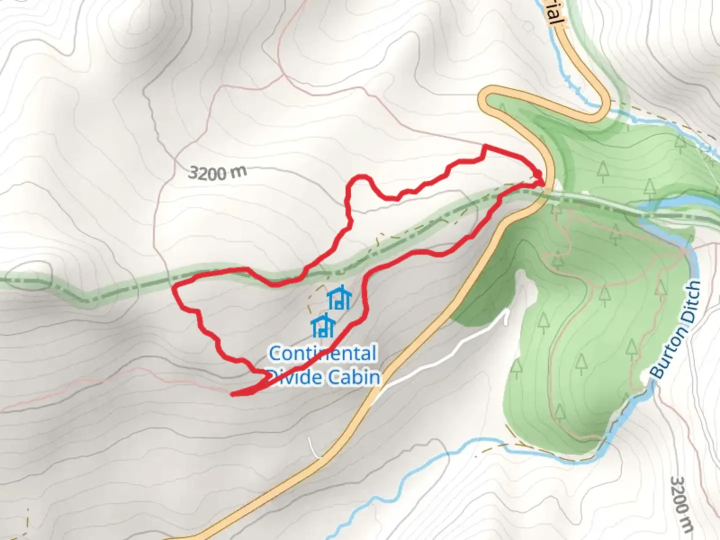 An image depicting the trail Treeline Loop Trail from Tennessee Pass and its surrounding area.