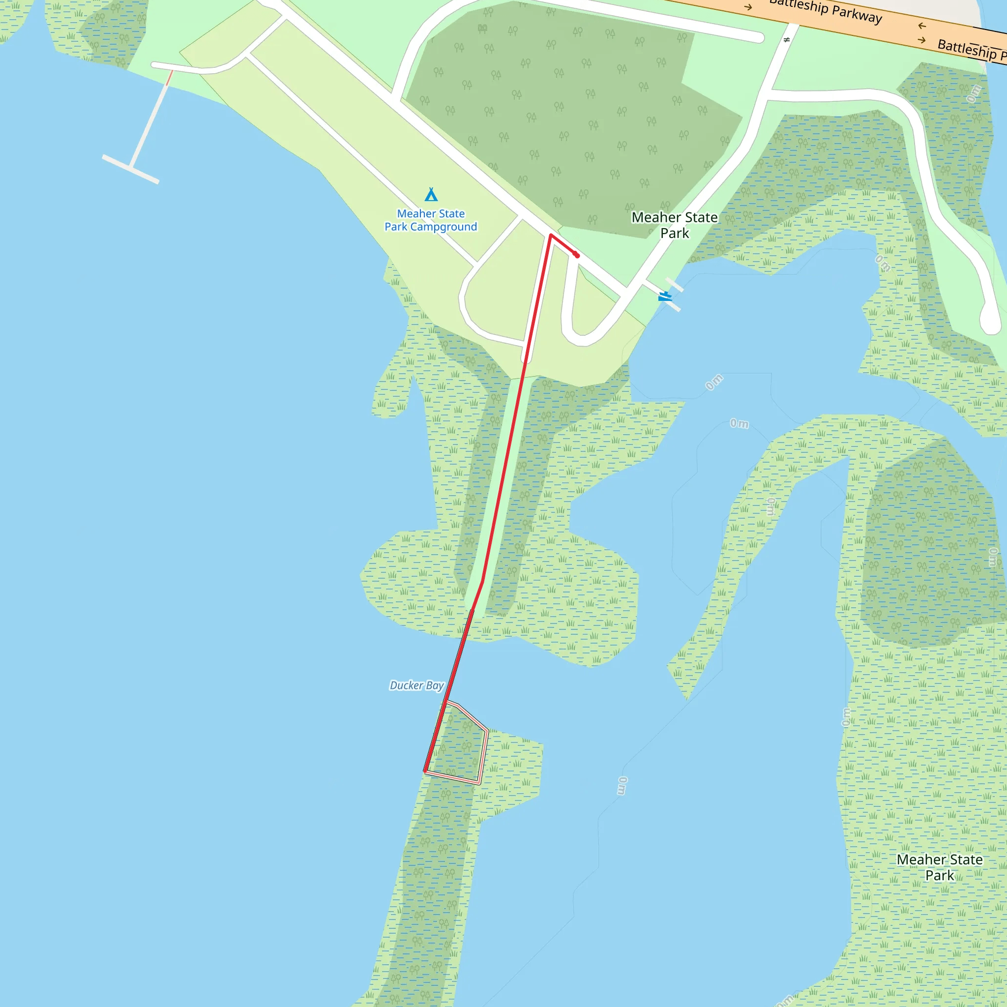 Meaher State Park Campground mobile static map