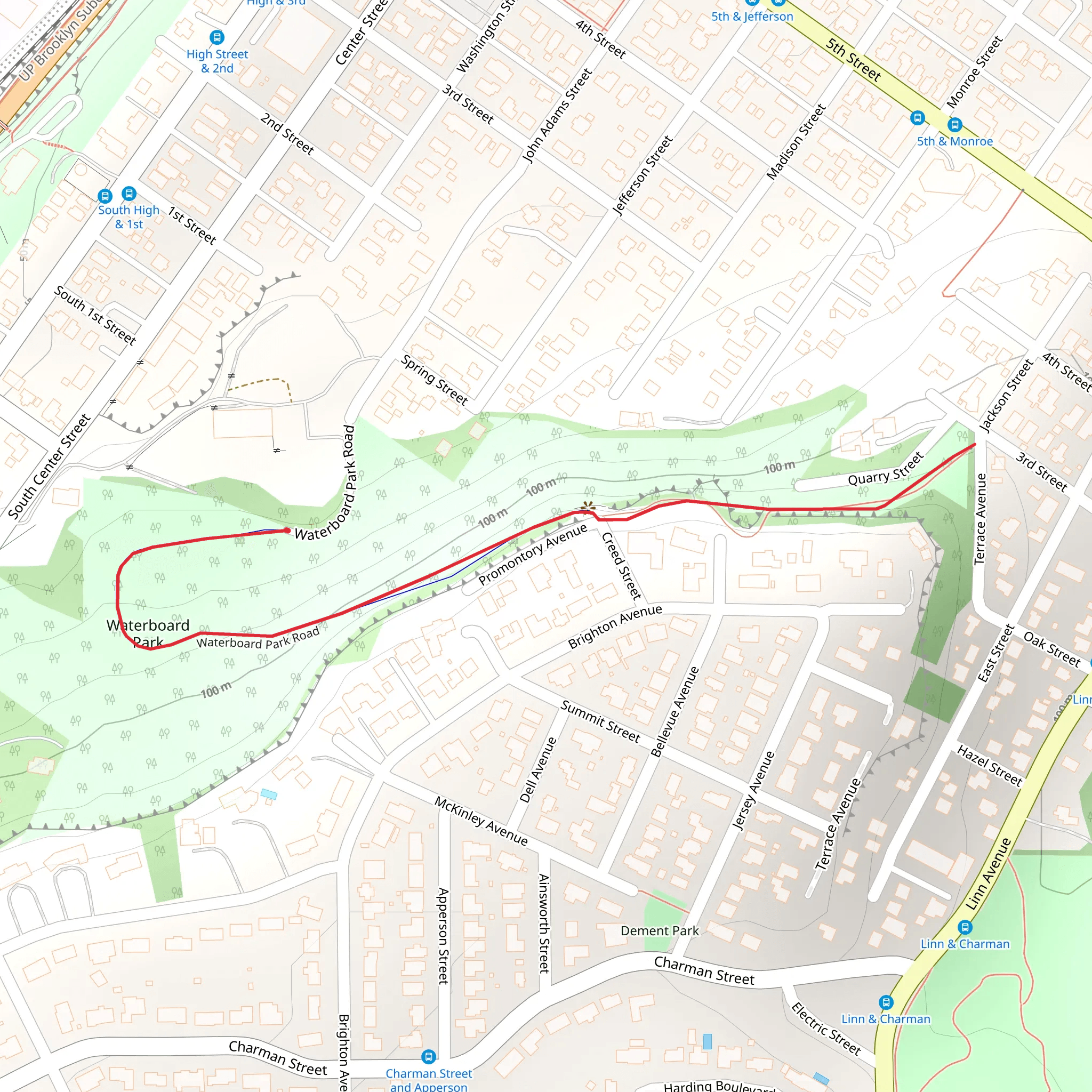 Waterboard Park Road mobile static map