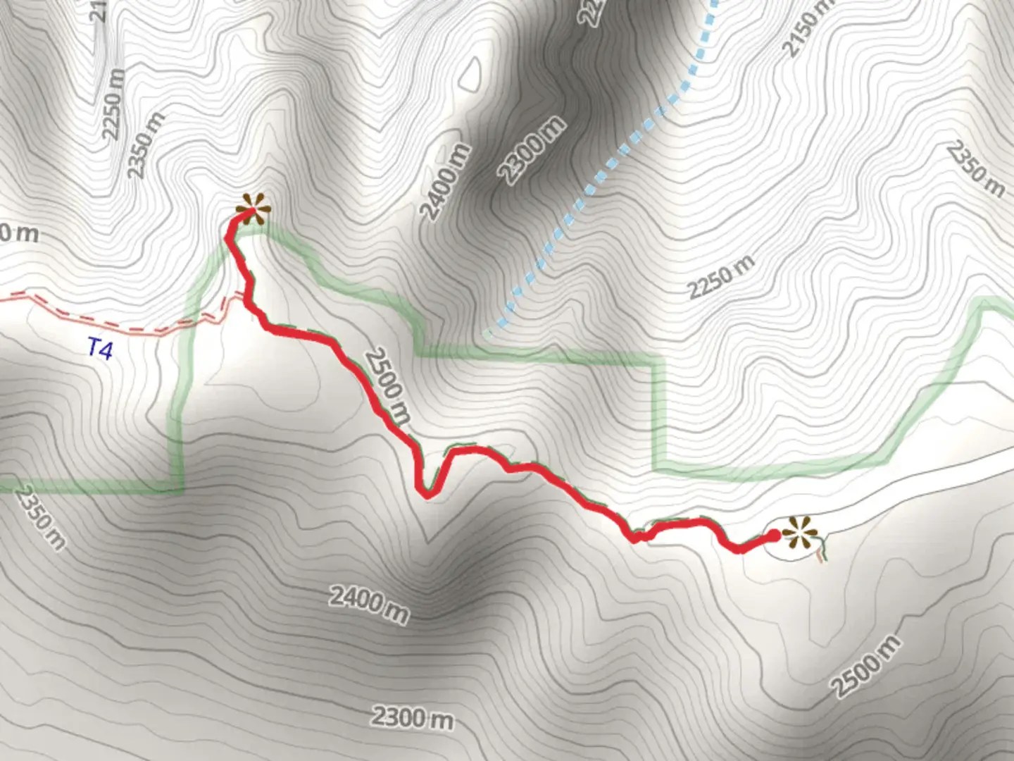 An image depicting the trail South Rim Road and its surrounding area.