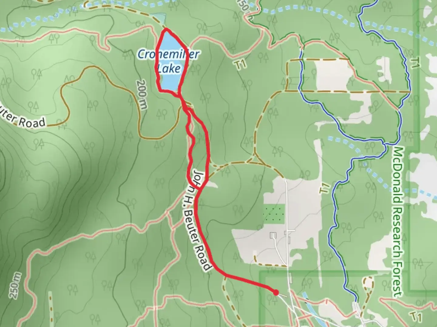 An image depicting the trail Cronemiller Lake Loop and its surrounding area.