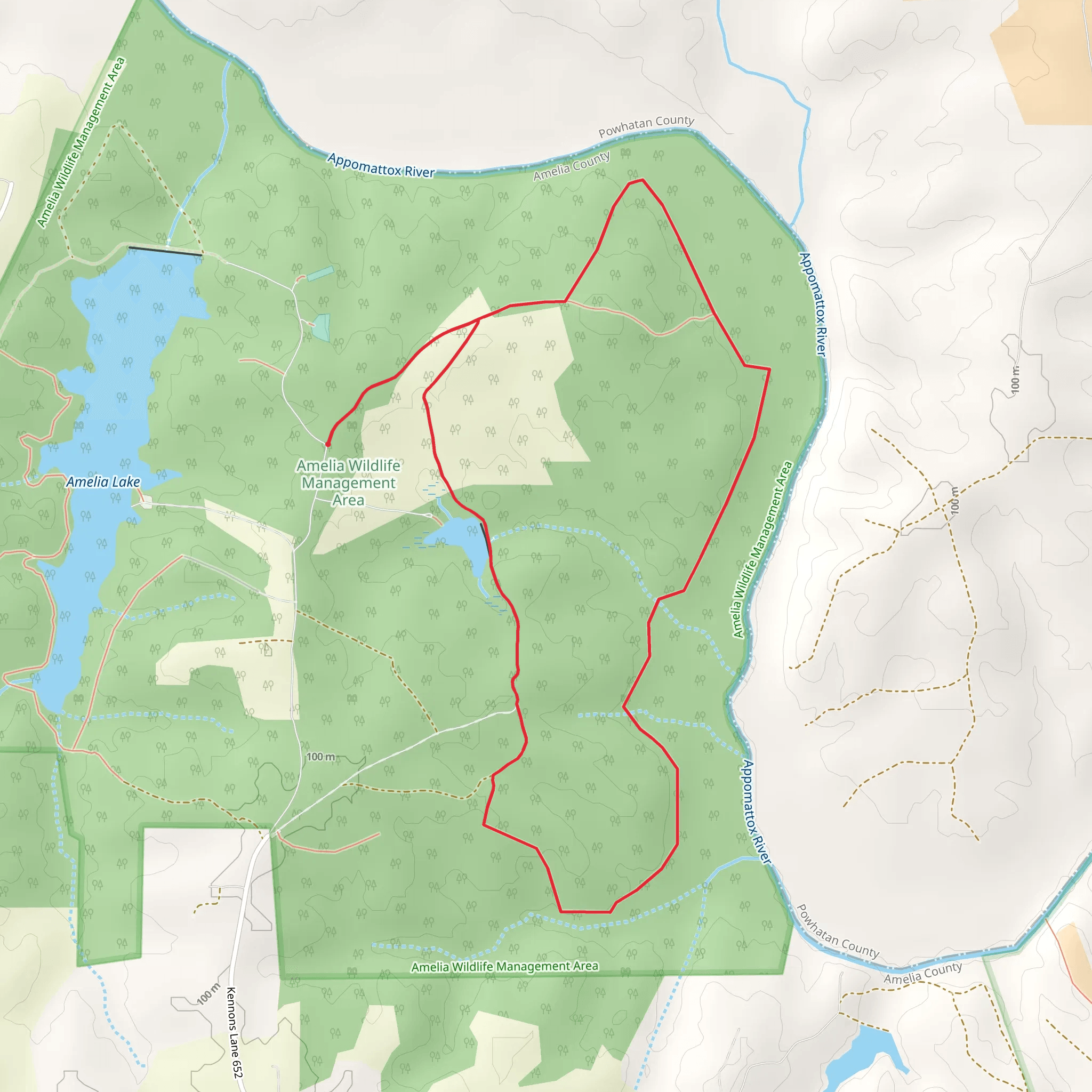 Woodlot Loop Trail mobile static map