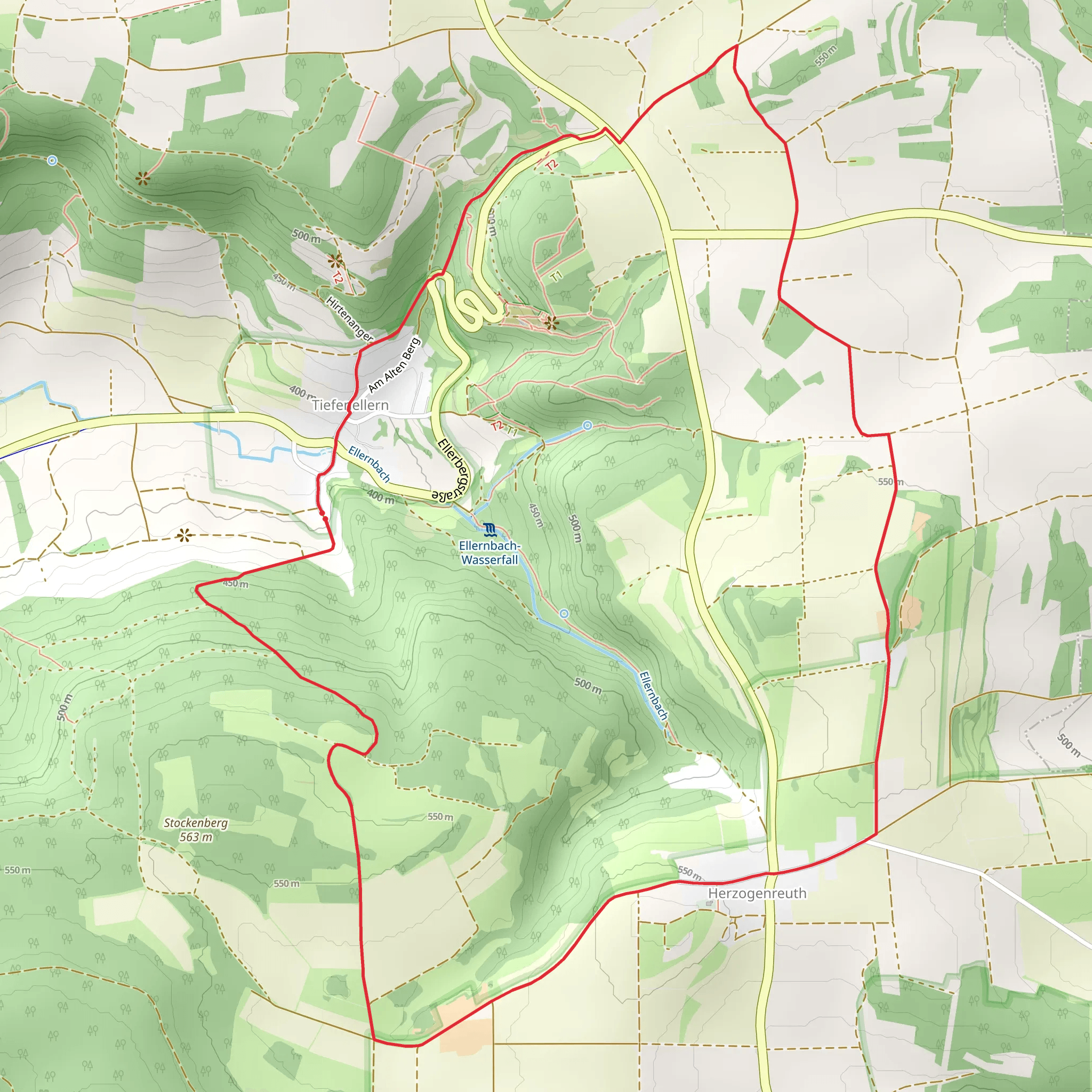 Tiefenellern Loop mobile static map