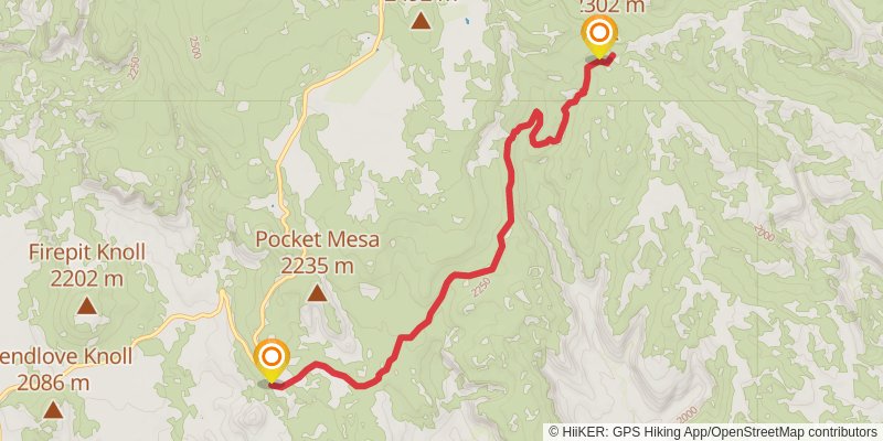 Wildcat Canyon Trail stage 2 Map