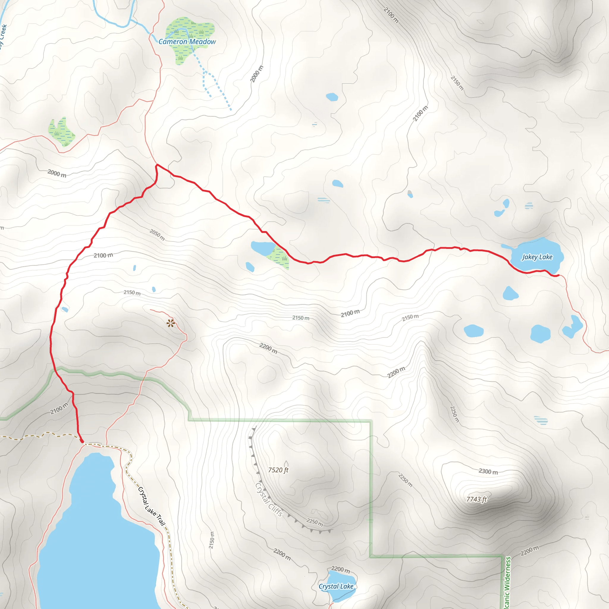 Juniper Lake - Jakey Lake mobile static map