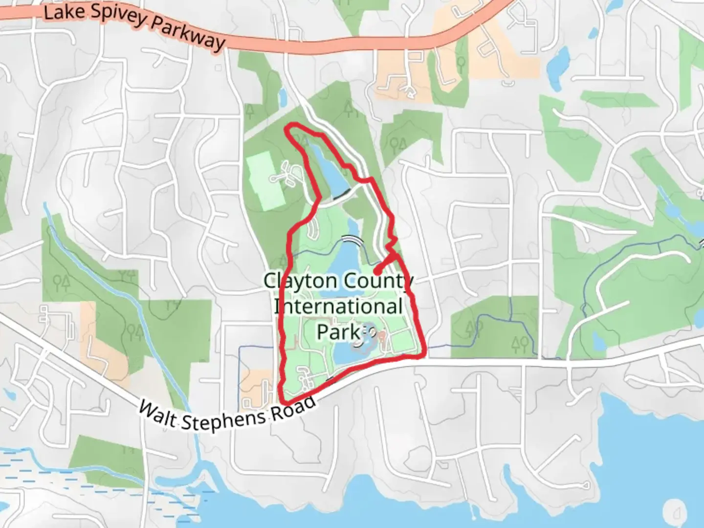 An image depicting the trail Clayton Connects Loop Trail and its surrounding area.