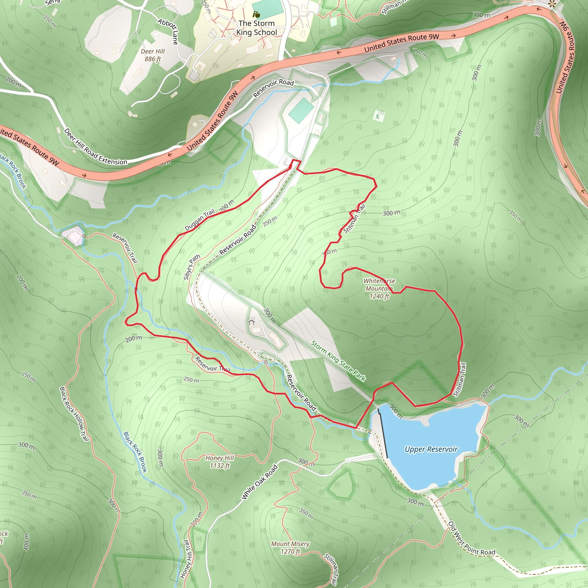 Whitehorse Mountain Loop via Reservoir Trail and Stillman Trail mobile static map