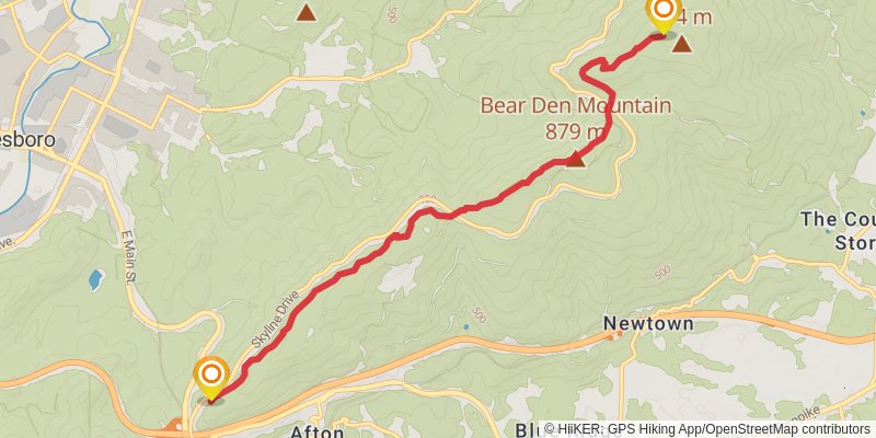 Appalachian Trail stage 90 Map
