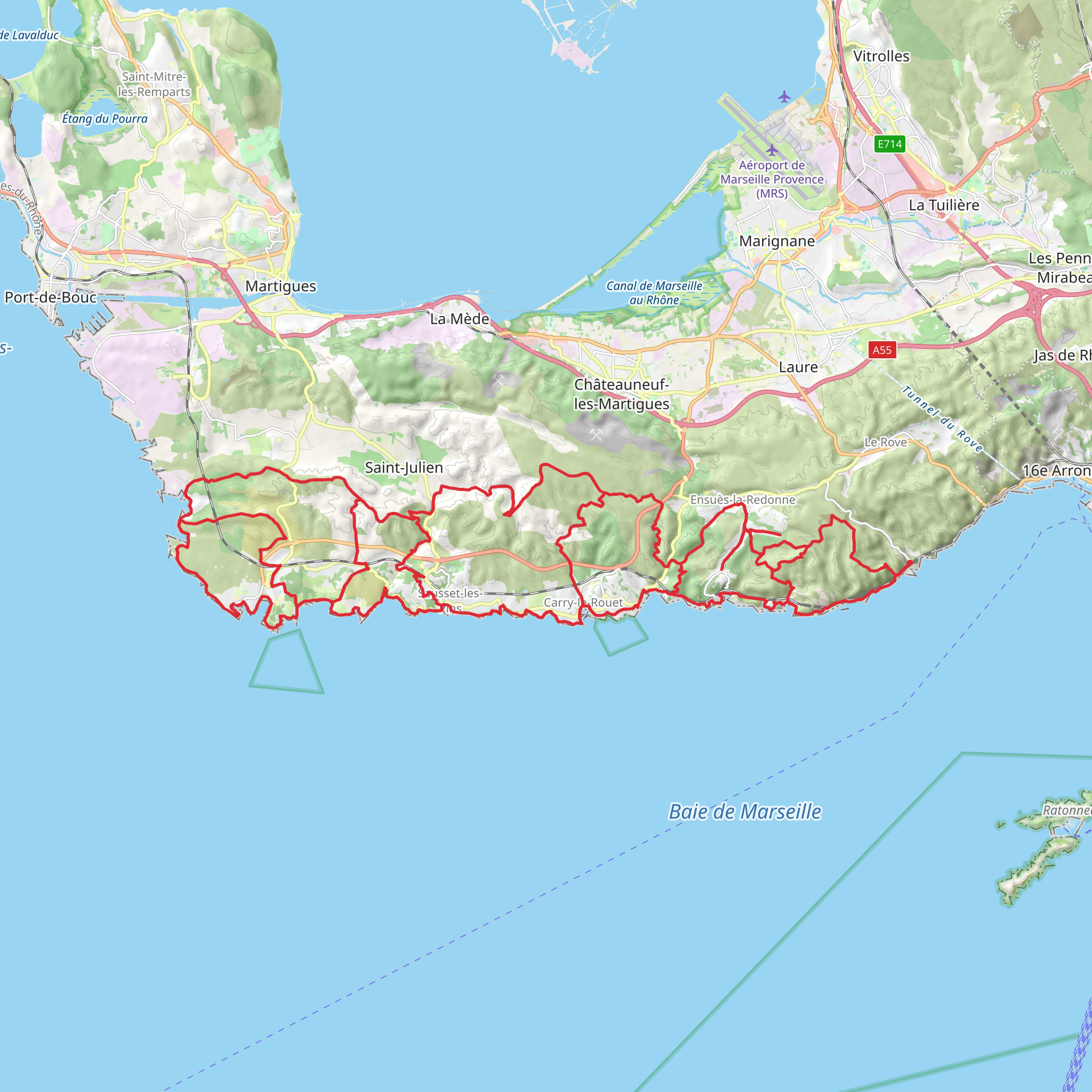 Grand Sentier de la Côte Bleue mobile static map