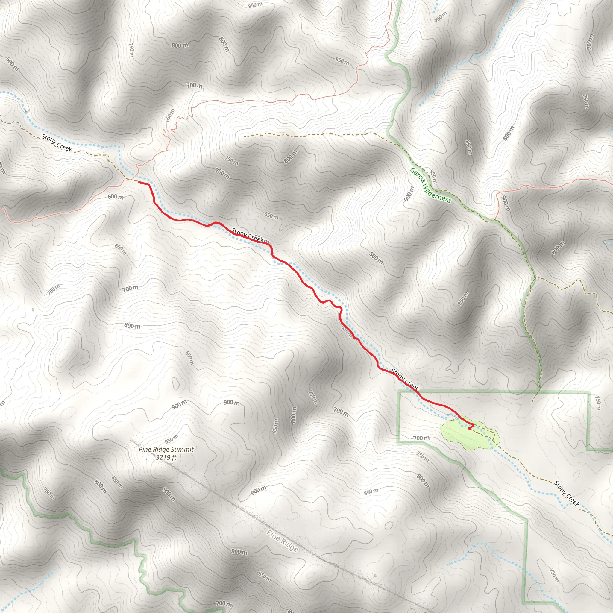 Stony Creek Trail mobile static map