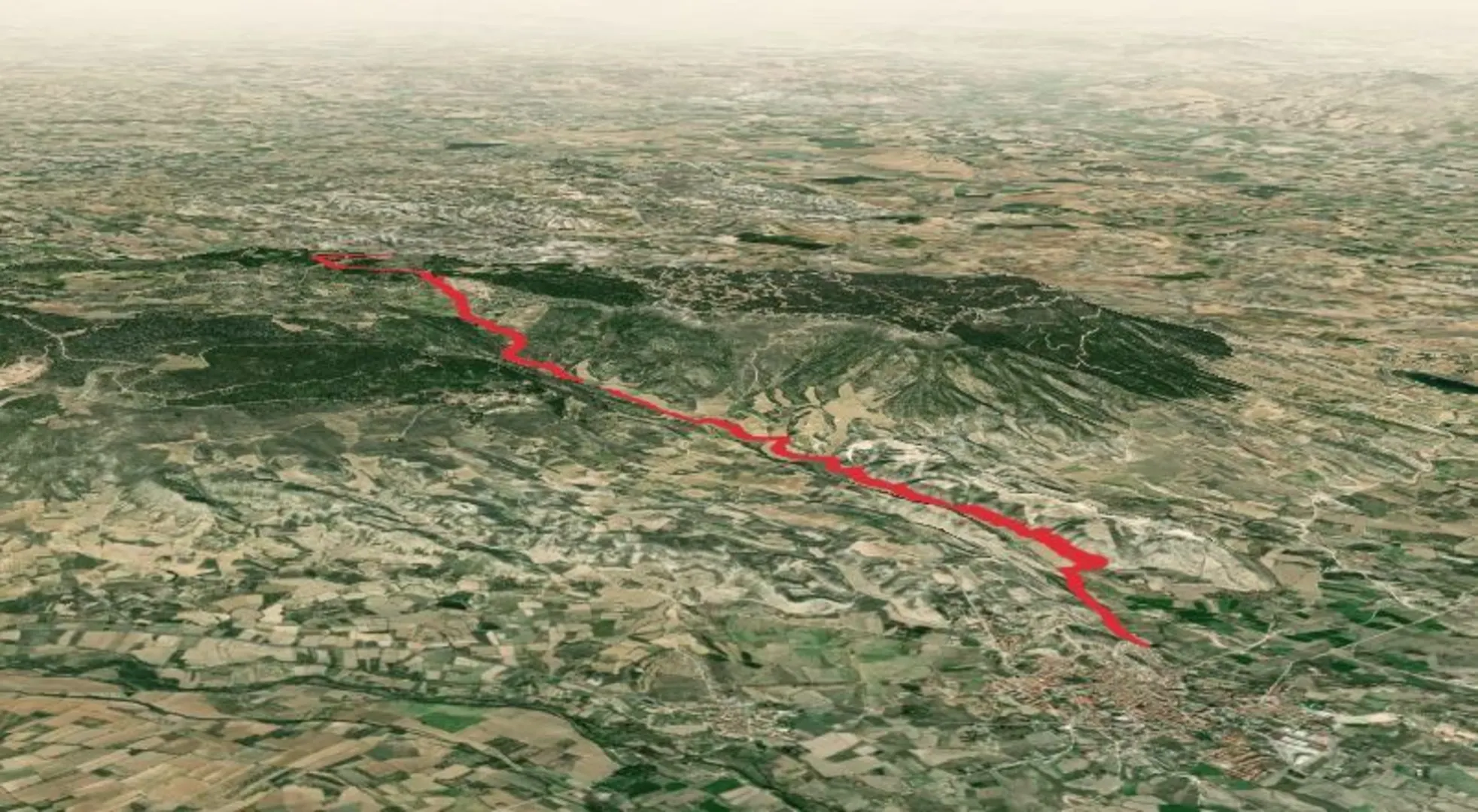 An image depicting the trail Borja - The Buste PR Z 168 and its surrounding area.