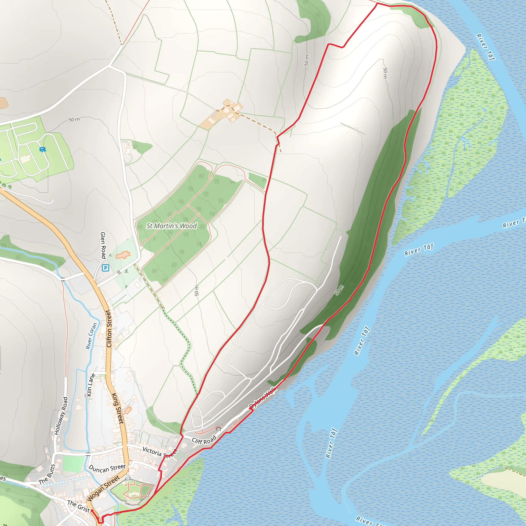 Laugharne Loop mobile static map
