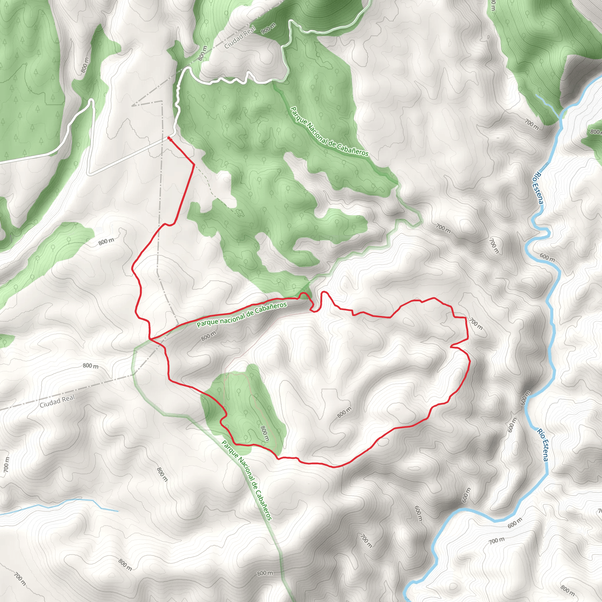 Ruta del Valle del Alcornocal mobile static map