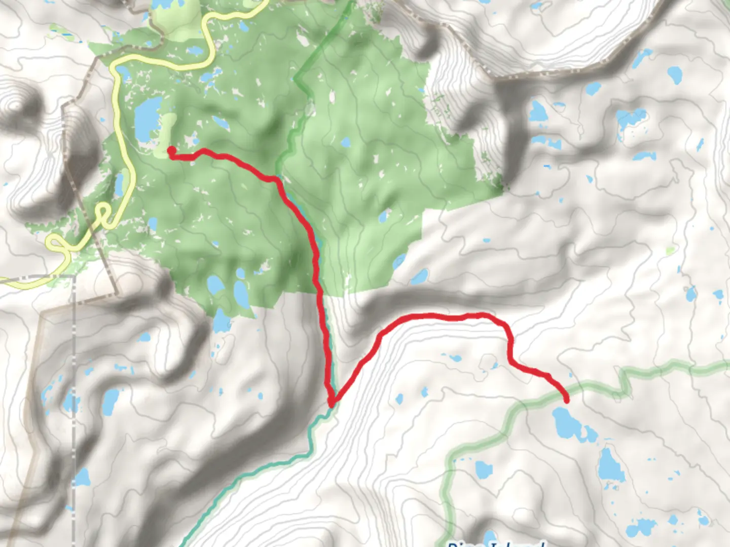 An image depicting the trail Pinto Lake via Duchesne River Trail and its surrounding area.