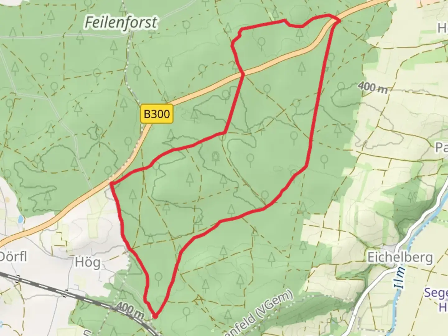 An image depicting the trail Wanderweg 39 Loop and its surrounding area.