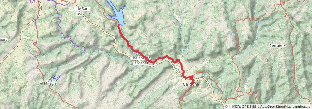 GR 3 Central Path of Catalonia stage 37 Map