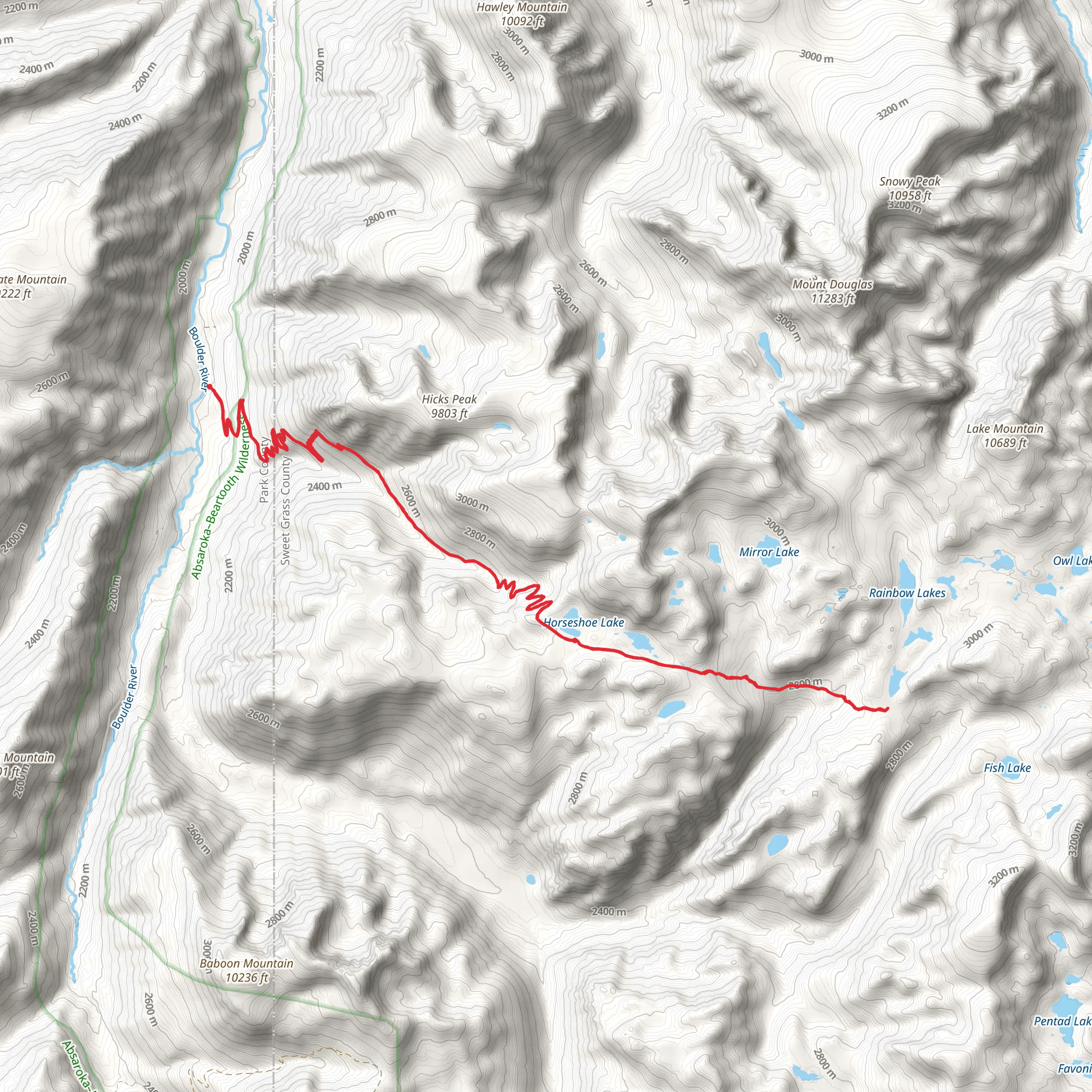 Upsidedown Creek Trail mobile static map