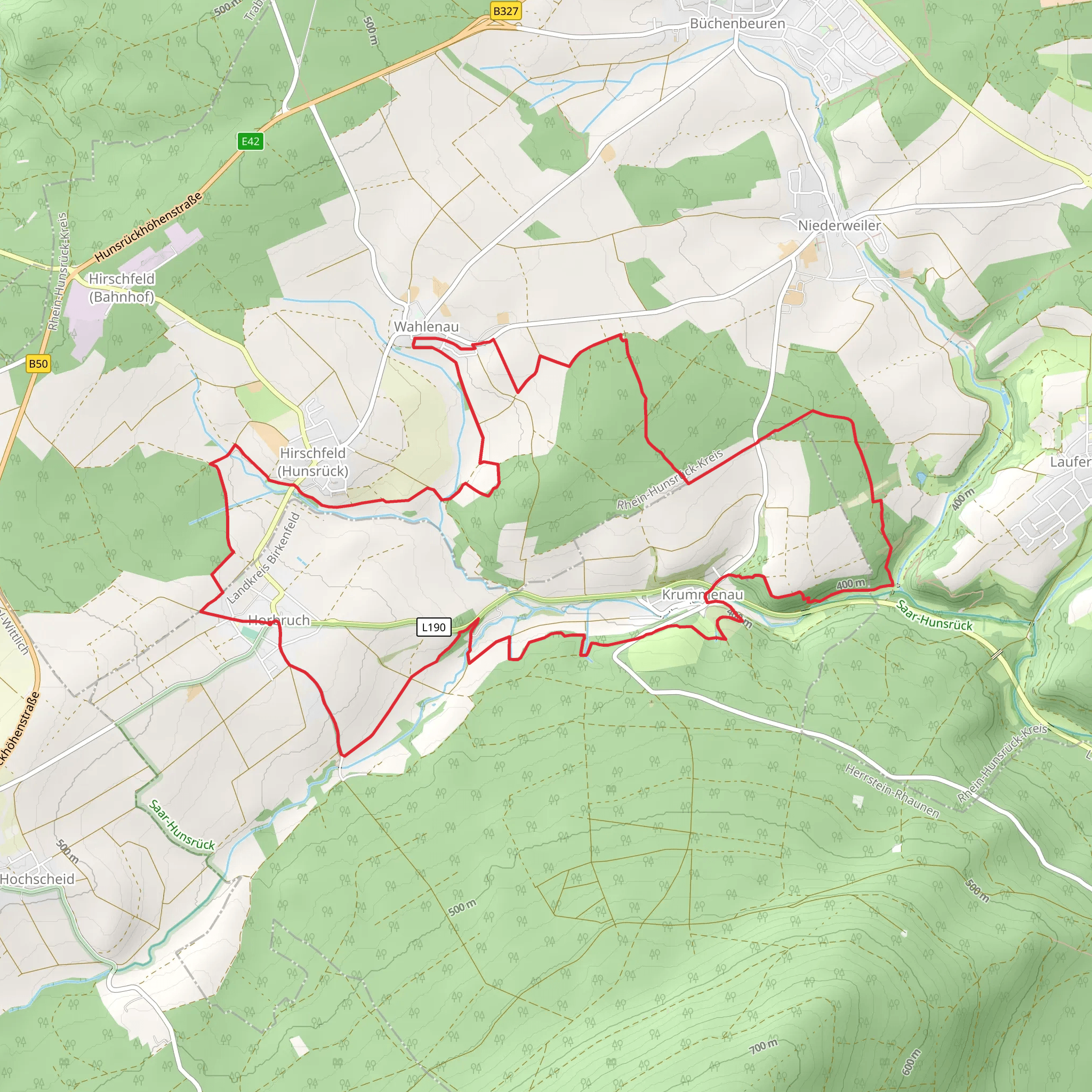 Horbruch and Krummenau Loop mobile static map