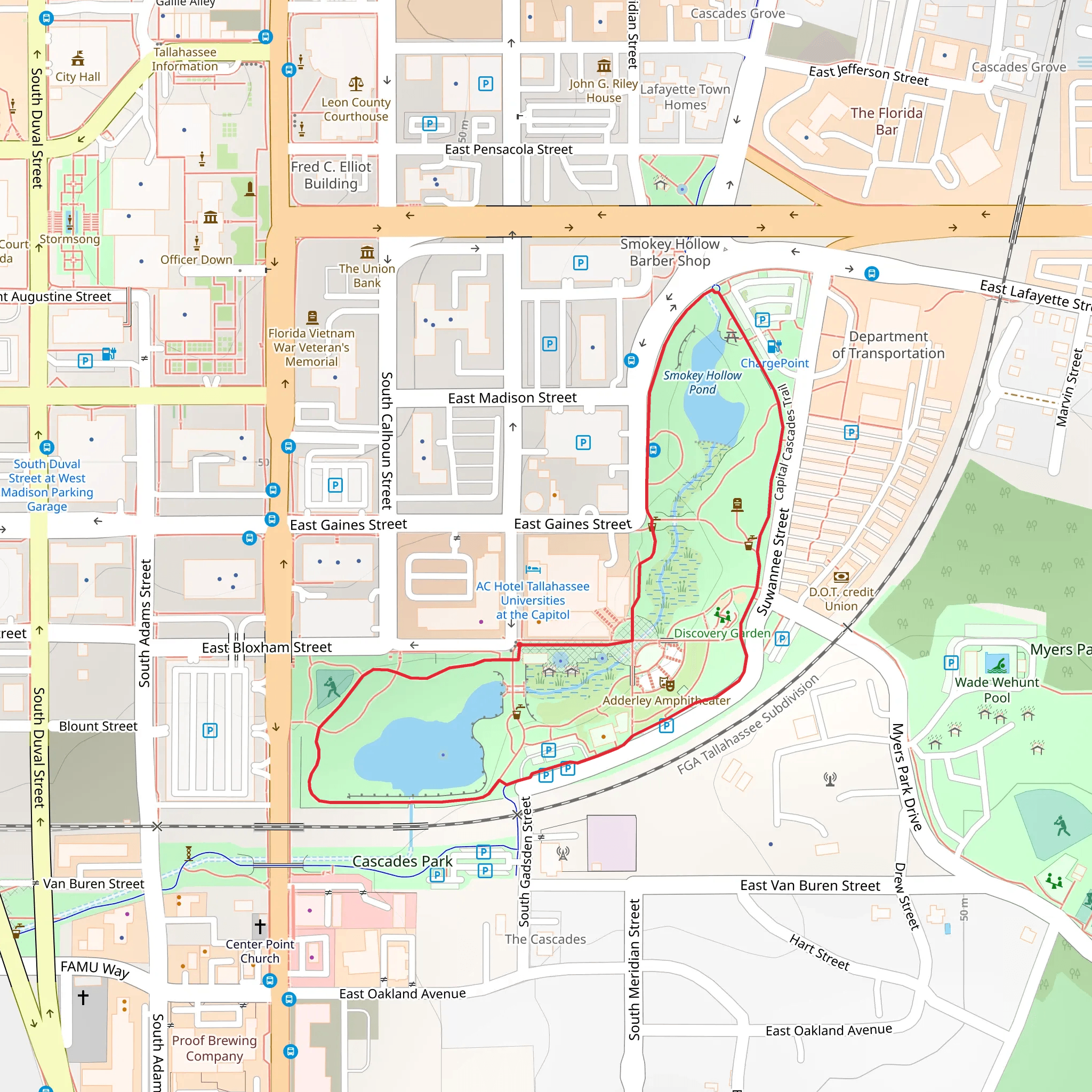Boca Chuba and Smokey Hollow Pond Loop mobile static map