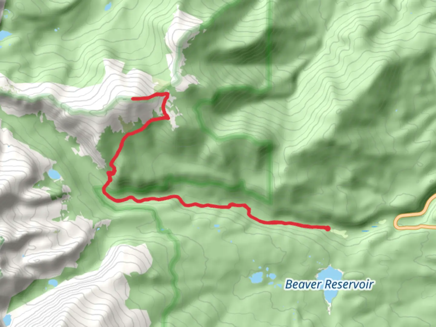 An image depicting the trail Saint Vrain Mountain via County Road 92J and its surrounding area.