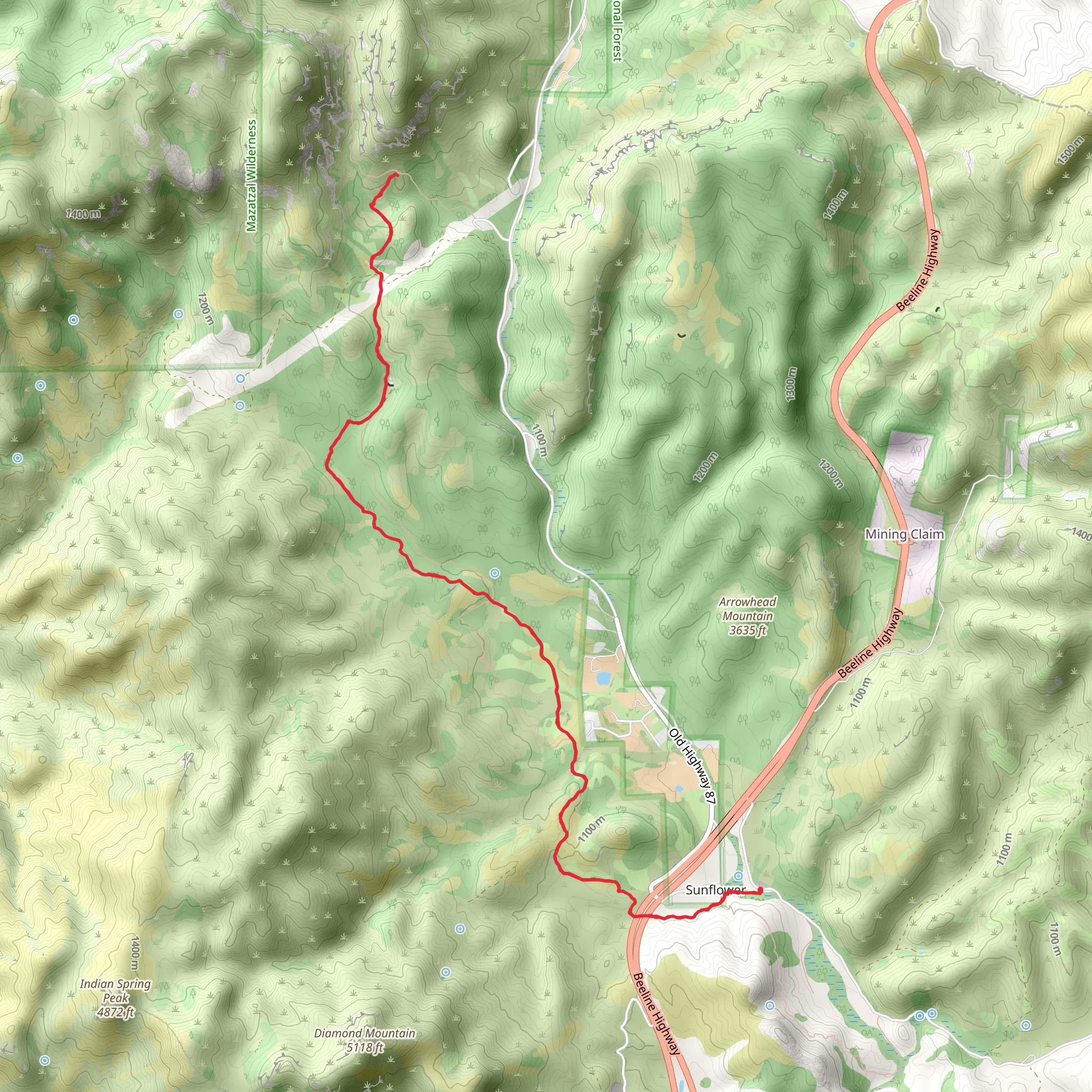 Sunflower Trail mobile static map