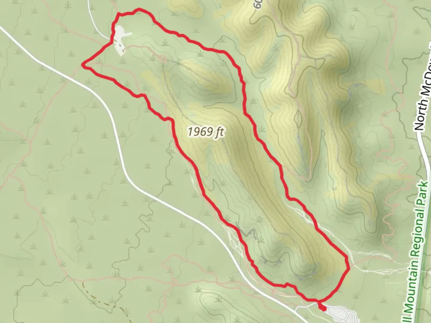 An image depicting the trail Escondido Trail and Shallmo Wash Loop Trail and its surrounding area.