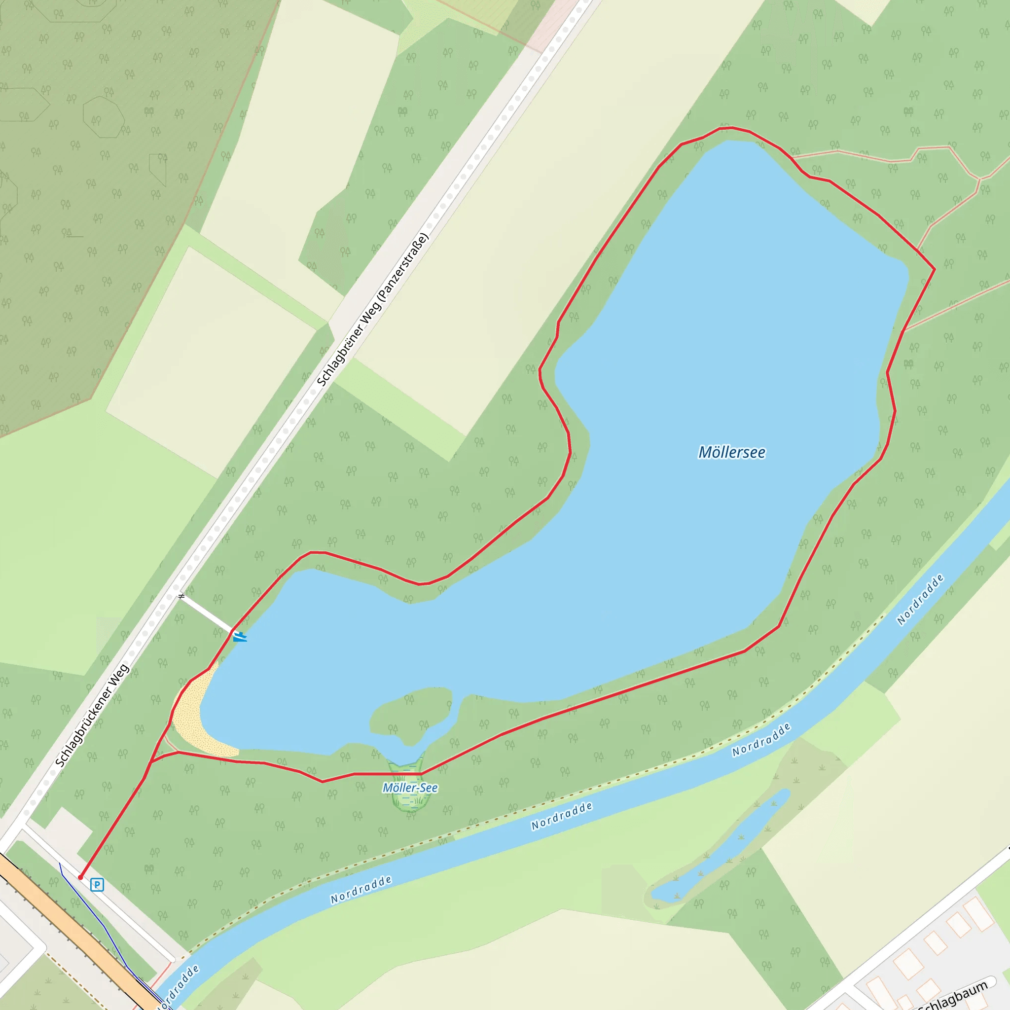 Möllersee Loop mobile static map