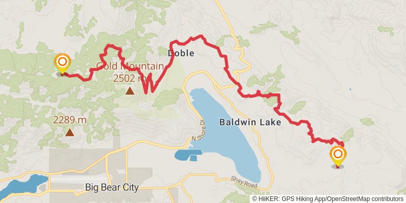 Pacific Crest Trail - Southern California stage 25 Map