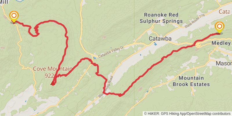 Appalachian Trail stage 73 Map
