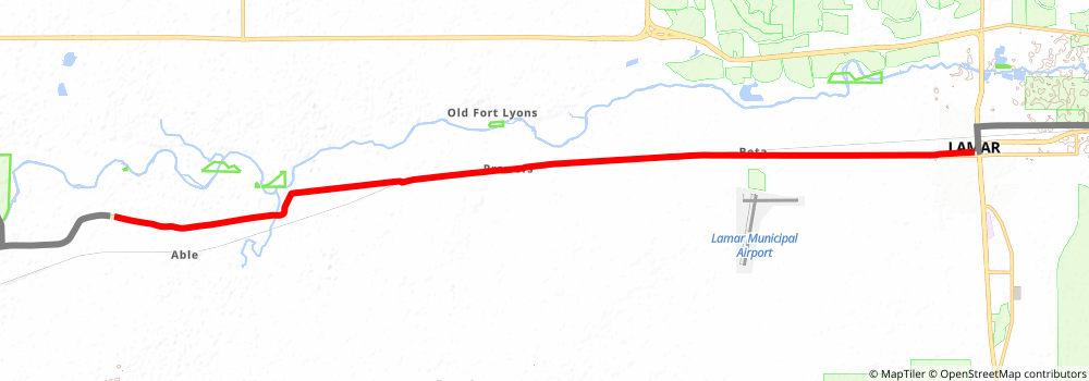 American Discovery Trail South Route stage 209 Map