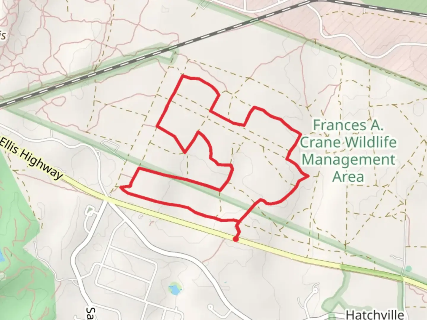 An image depicting the trail Nathan Ellis Highway Loop - North and its surrounding area.