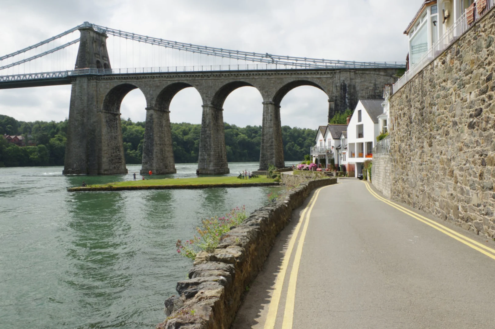 An image depicting the trail Menai Bridge Walk and its surrounding area.