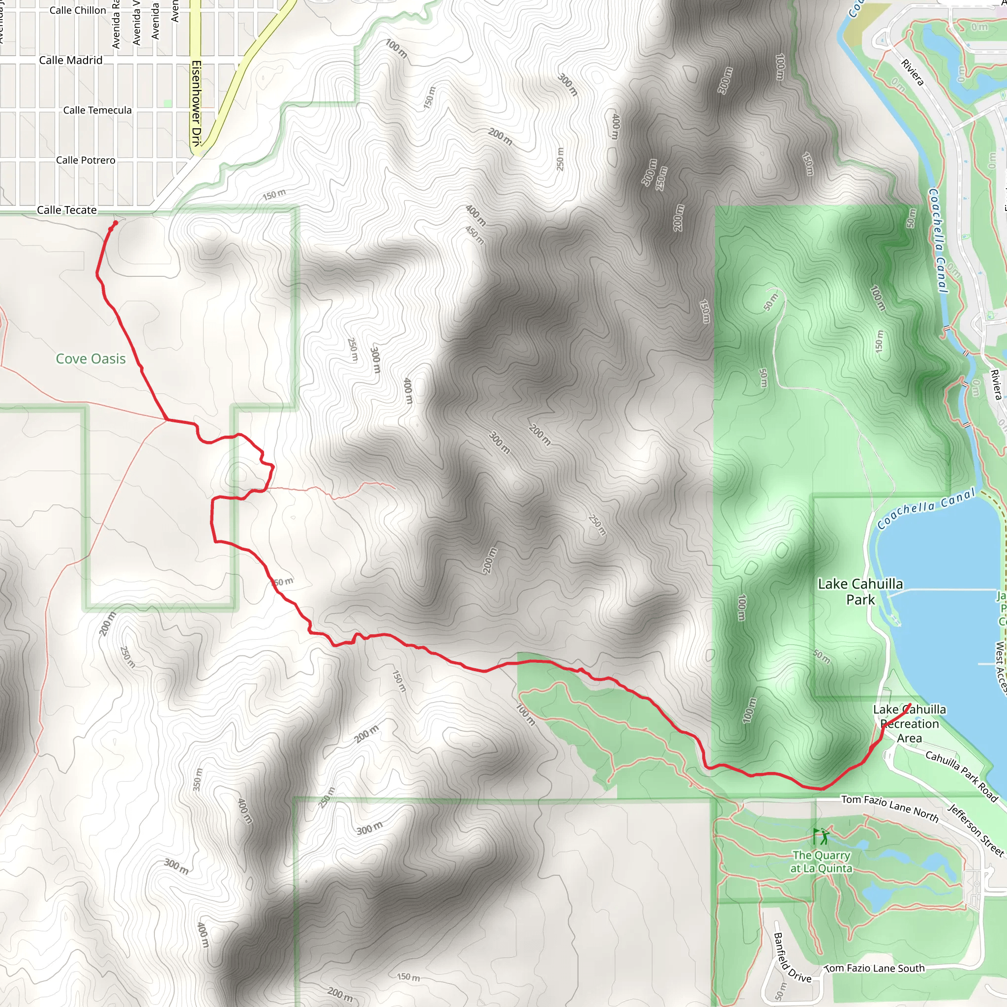 Lake Cahuilla from Velasco Park mobile static map