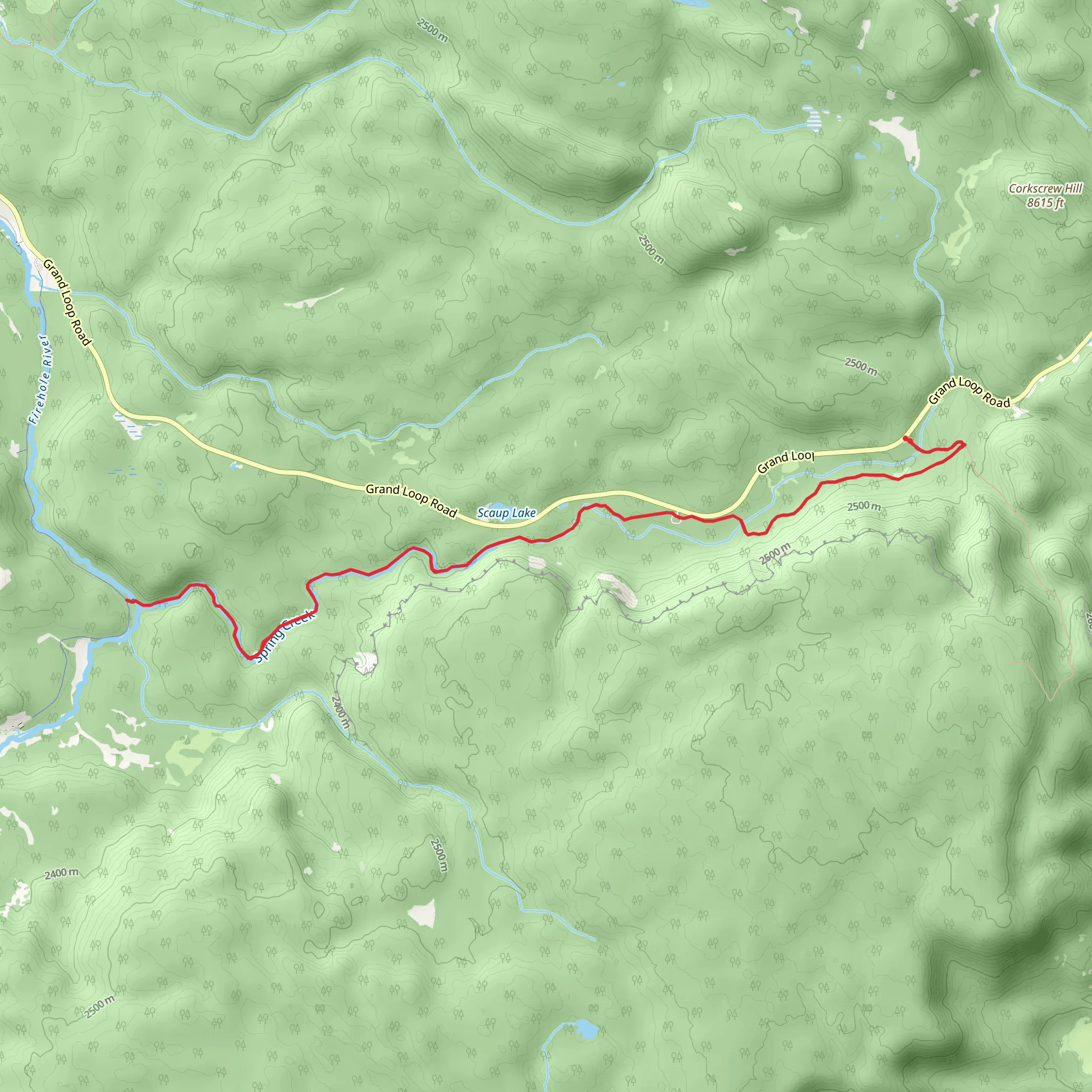 Spring Creek Trail mobile static map