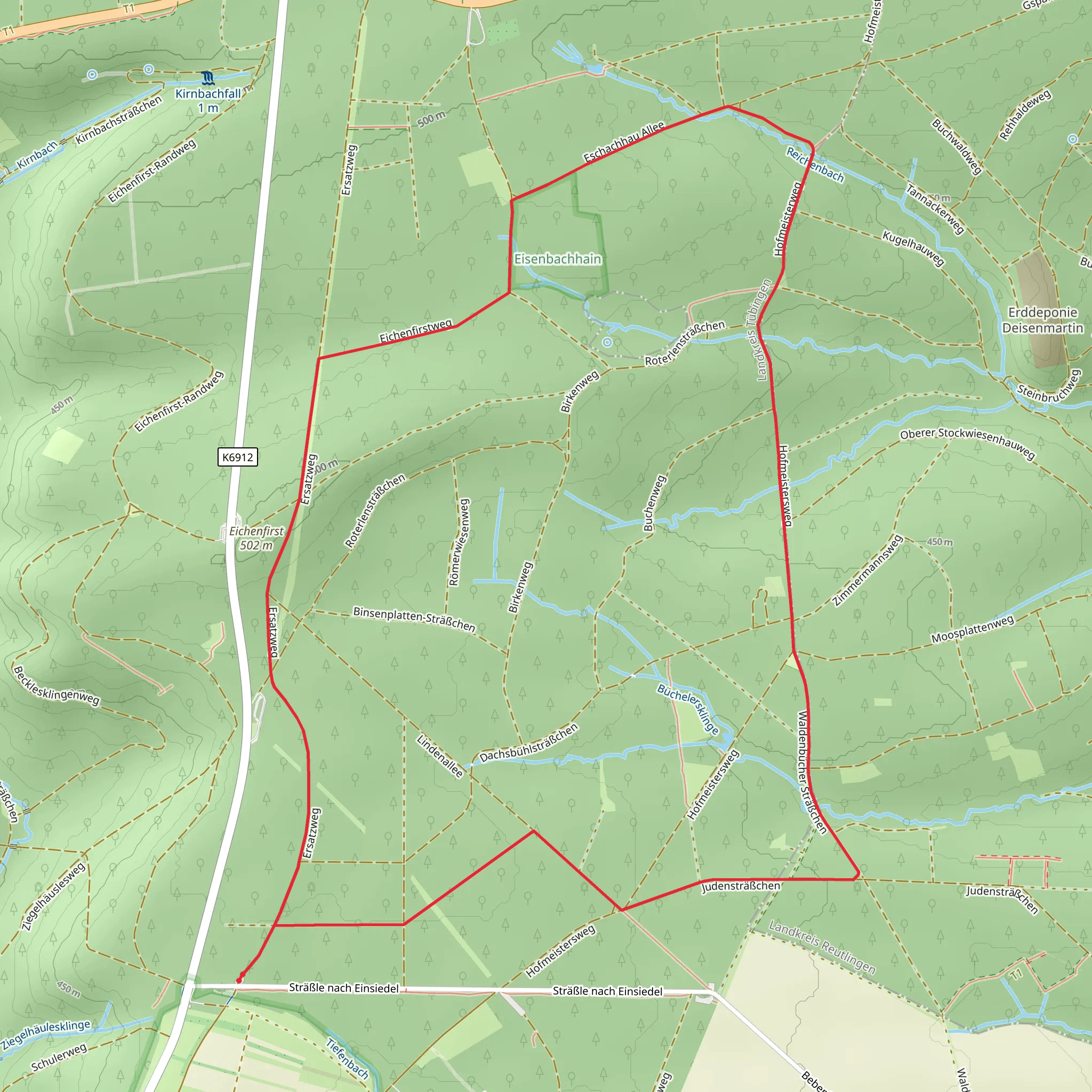 Eisenbachhain Loop mobile static map