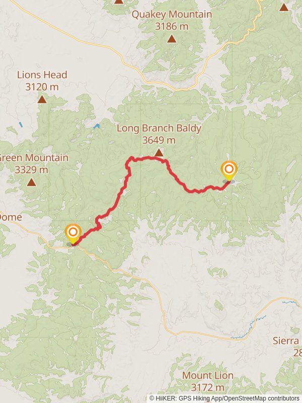 Sargents Mesa and Middle Baldy via Colorado Trail