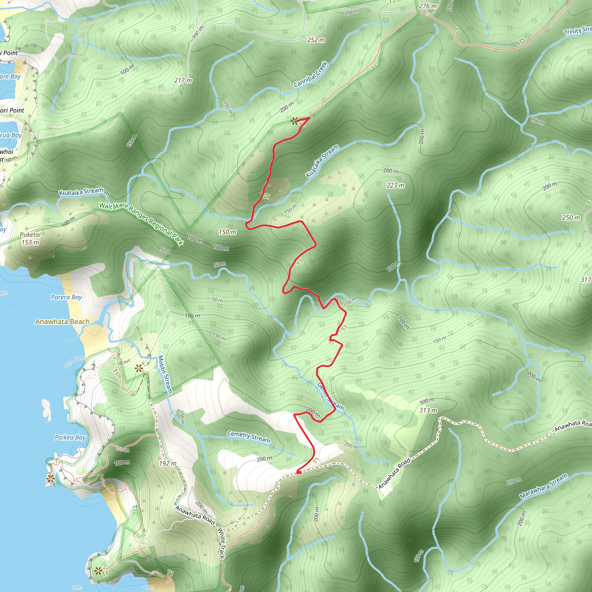 Kuataika Track mobile static map