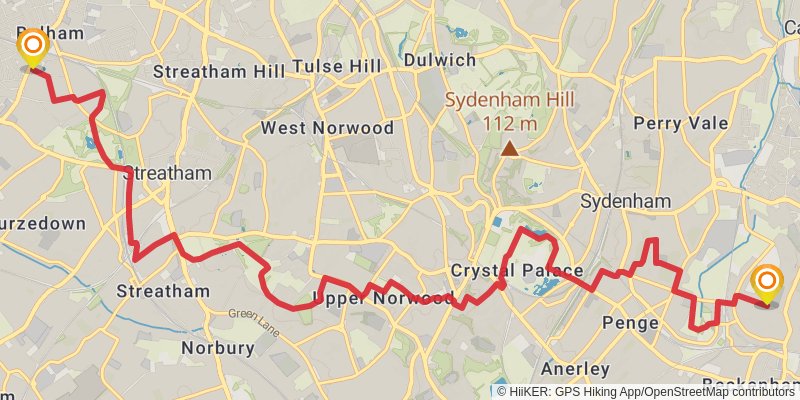 Capital Ring stage 2 Map