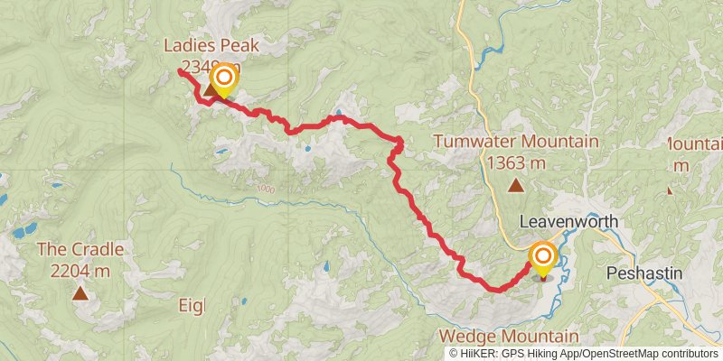 Icicle Ridge Trail stage 6 Map